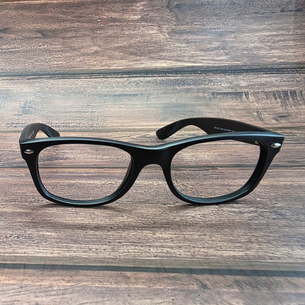 Ray-Ban RB 2132 New Wayfarer Matte Black Eyeglasses 52-18-145 Made in Italy - Picture 1 of 8